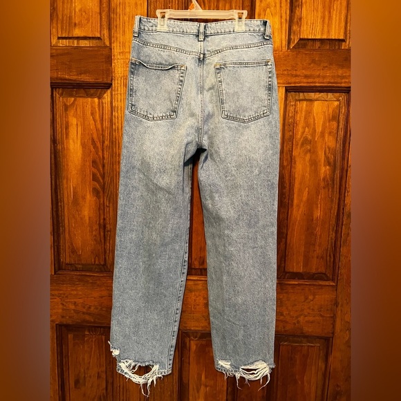 Lovers + Friends Ryan High Rise Distressed Straight Jean Sumner Light Wash Sz 29 - Picture 3 of 8